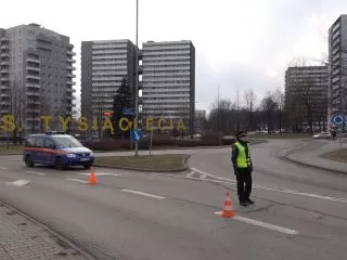 Strażnicy miejscy podczas zabezpieczenia meczu Polska - Korea Południowa
