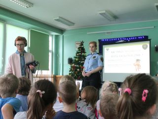 Straż miejska i Radio Katowice z wizytą u przedszkolaków