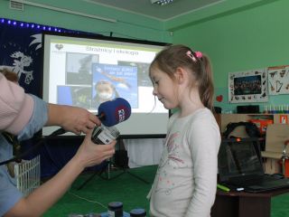 Straż miejska i Radio Katowice z wizytą u przedszkolaków