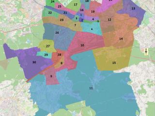 Rejony dzielnicowych straży Miejskiej w Katowicach