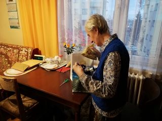 Pani Leokadia - podopieczna Straży Miejskiej w Katowicach podczas akcji 