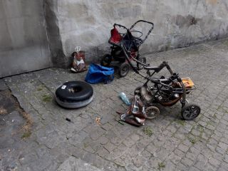 Demontowali zbiornik z gazem 