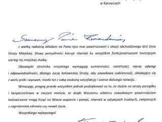 Życzenia dla Straży Miejskiej