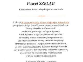 Życzenia dla Straży Miejskiej