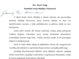 Życzenia dla Straży Miejskiej
