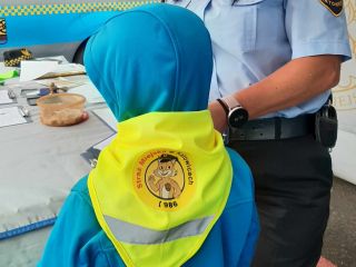 Strażnicy miejscy i inne służby na  pikniku 