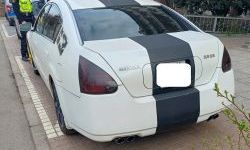 Patrol straży miejskiej, pojazd z założoną blokadą (5)